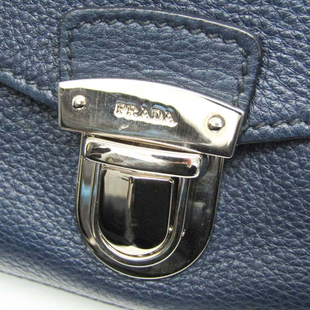 PRADA Blue Leather Shoulder Bag - Picture 6 of 14